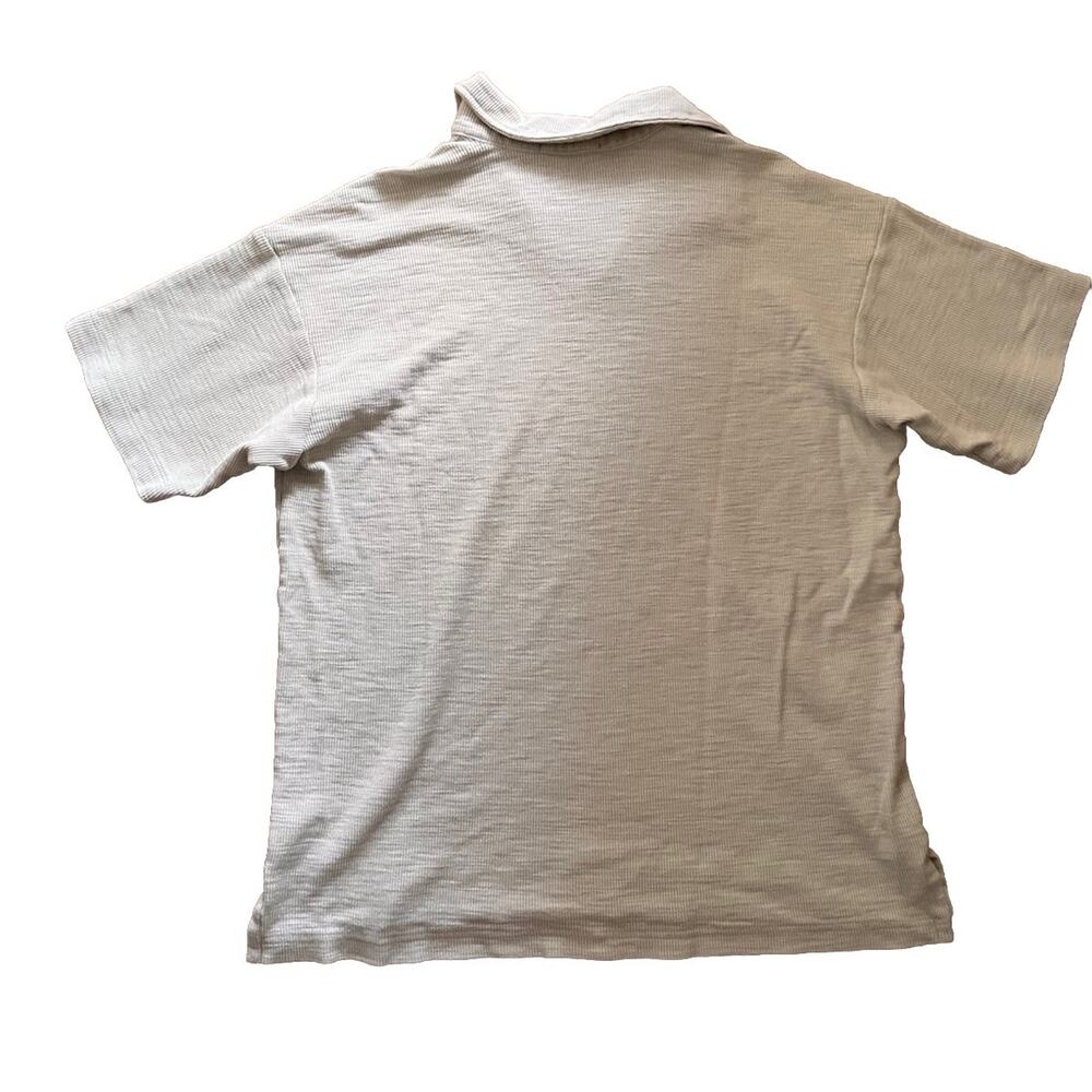 Buck Mason Airlight Johnny Collar Polo Men's M Limestone 100% Cotton $128 - Picture 9 of 12